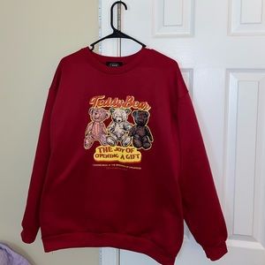 Teddy Bear Red Crewneck
